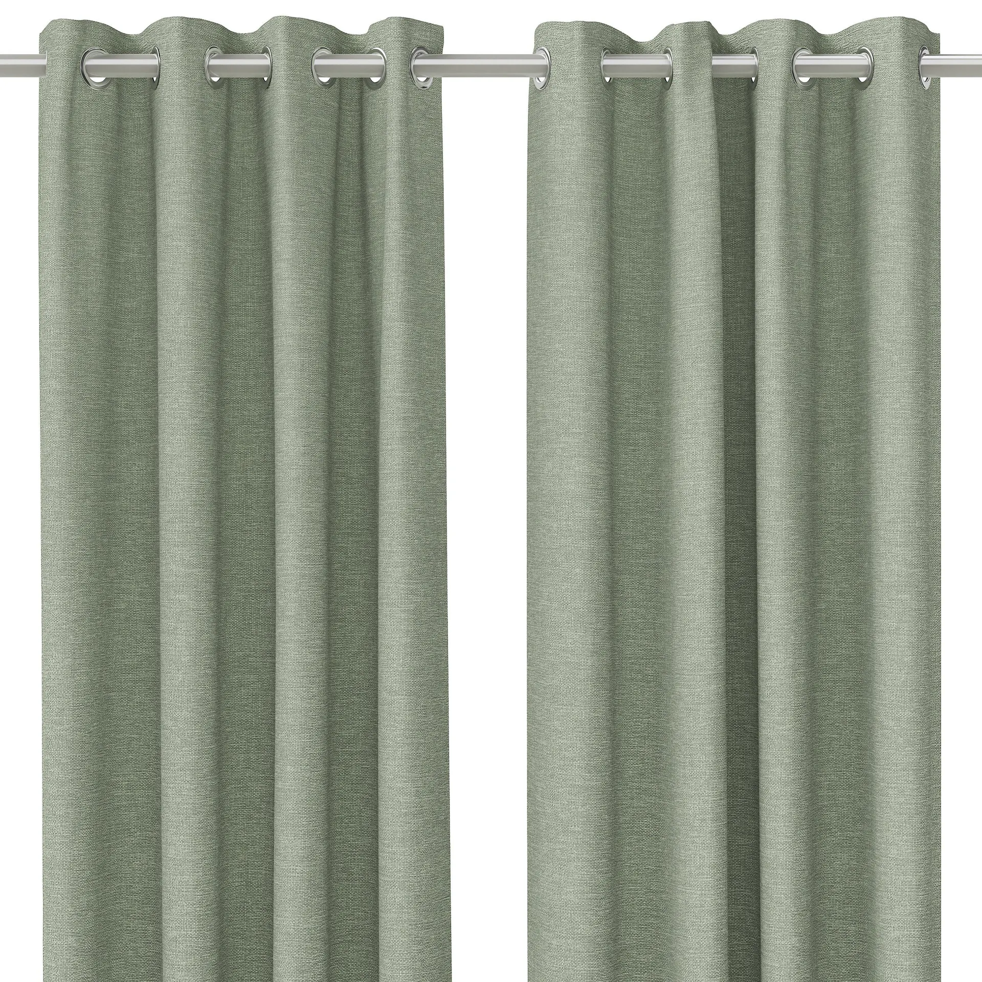 Napour Light green Plain Lined Eyelet Curtain (W)167cm (L)183cm, Pair
