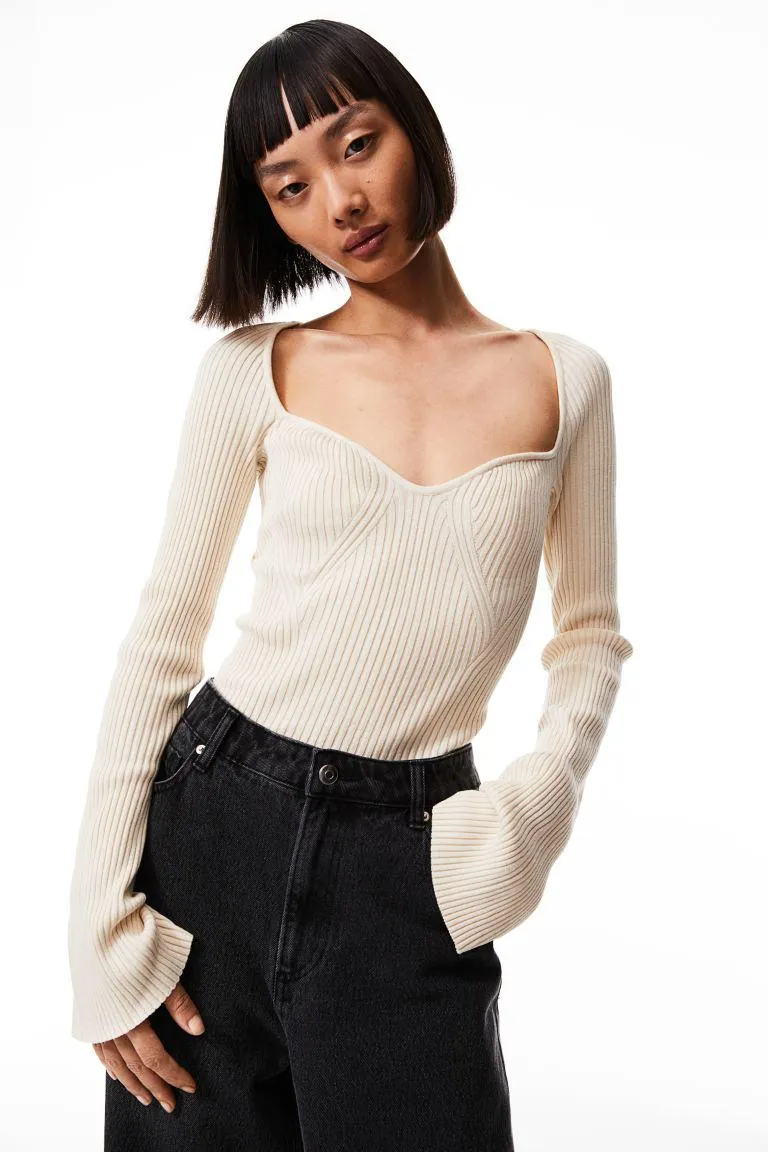 Rib-knit jumper
