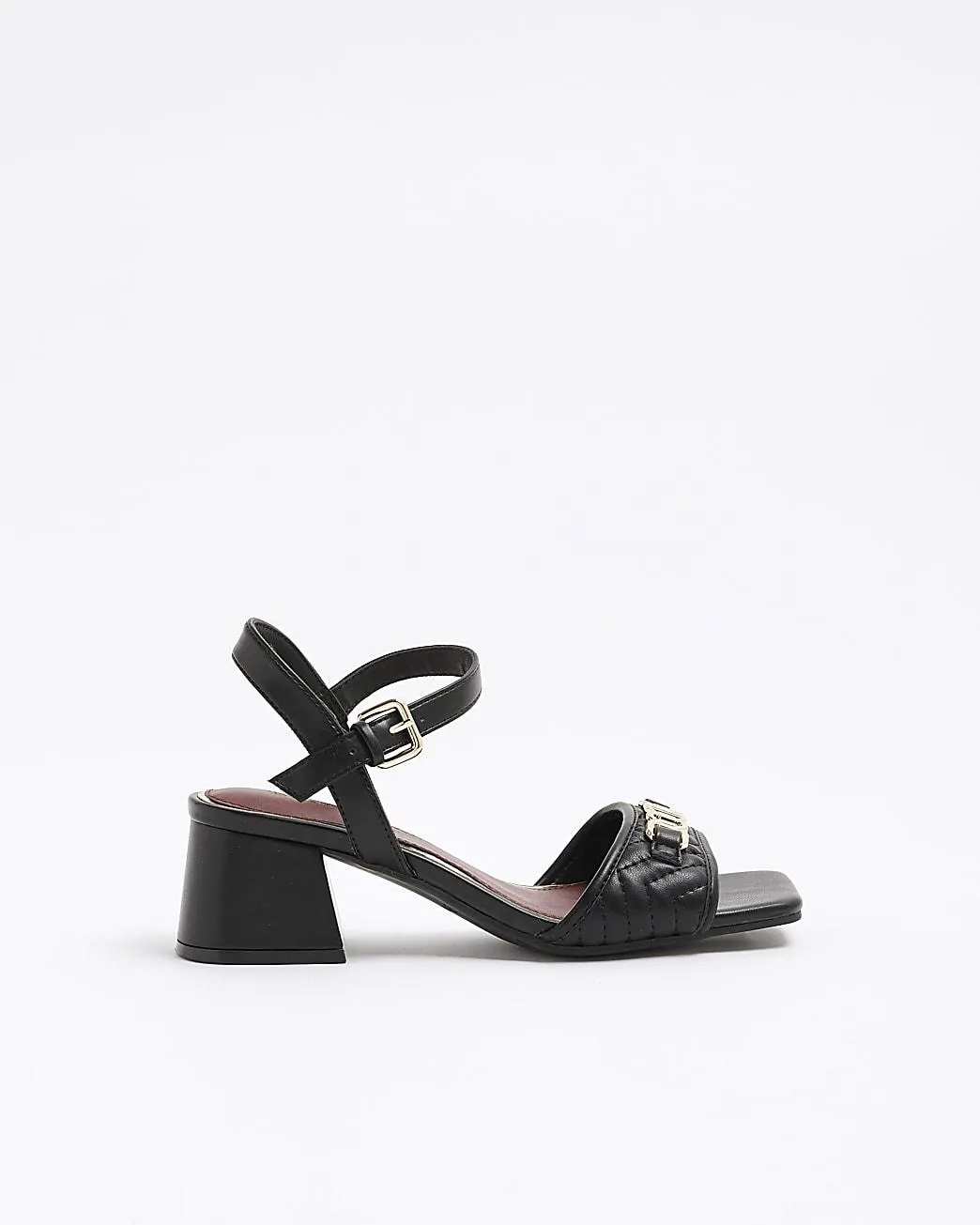 Black Snaffle Block Heel Sandals