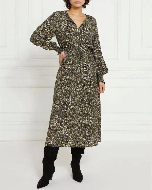 Gallery Floral Midi Waisted Dress