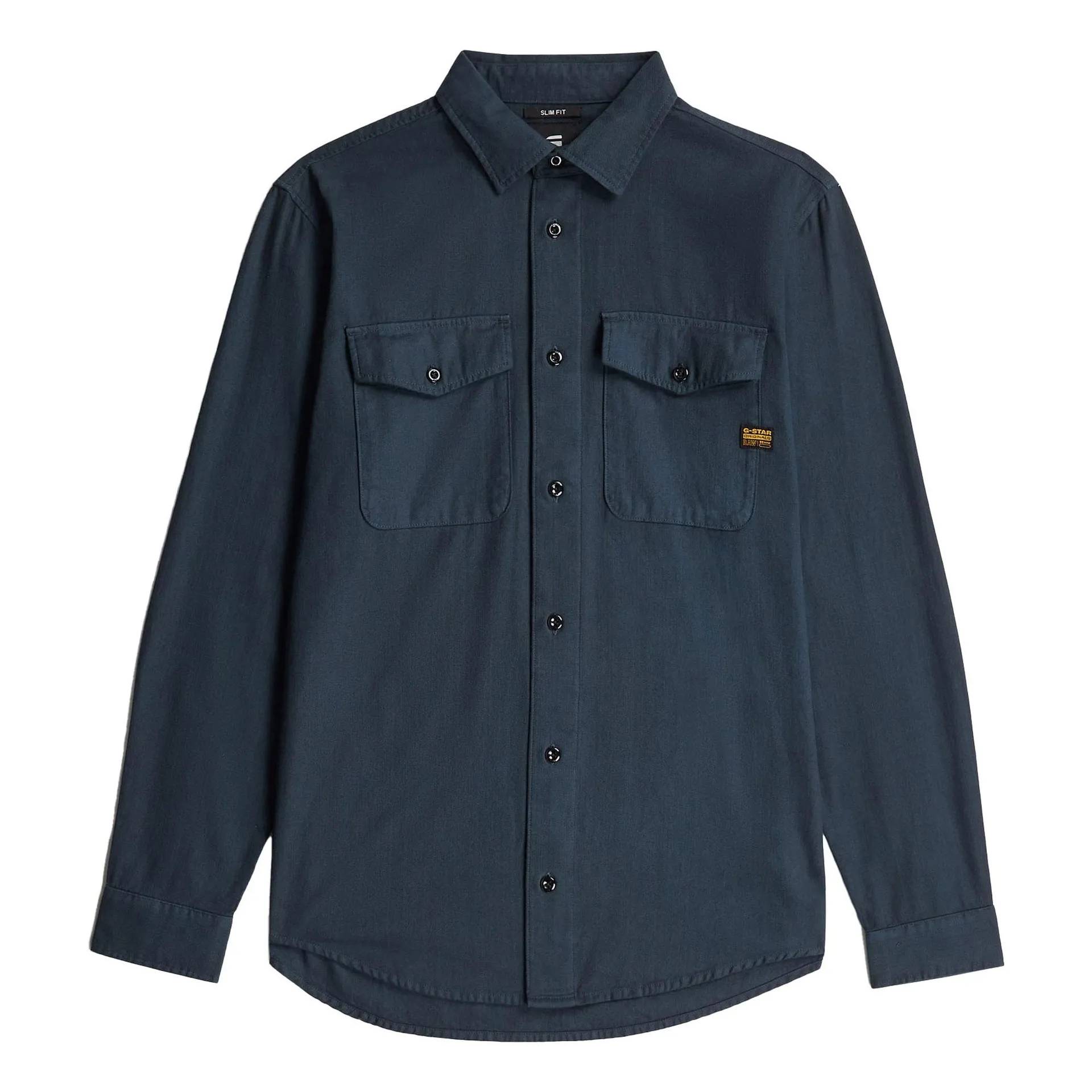 Marine Logo Slim Fit Casual Shirt