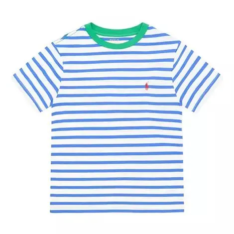 Striped Embroidered Logo T-Shirt