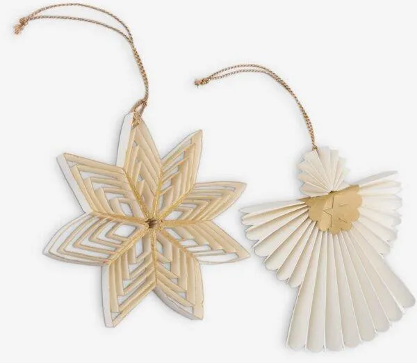 Christmas decorations EILAT pack of 2 paper