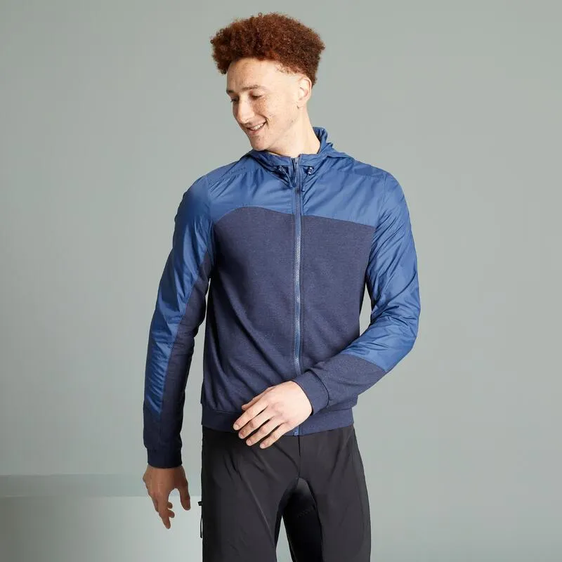 Giacca antivento mtb uomo blu