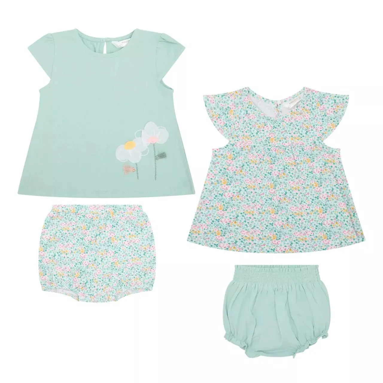 MAYORAL Floral Dress & Bloomers Four-Piece Set €48.00