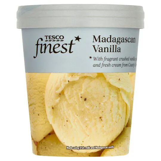 Tesco Finest Mdgscan Vanilla Ice Cream 500Ml