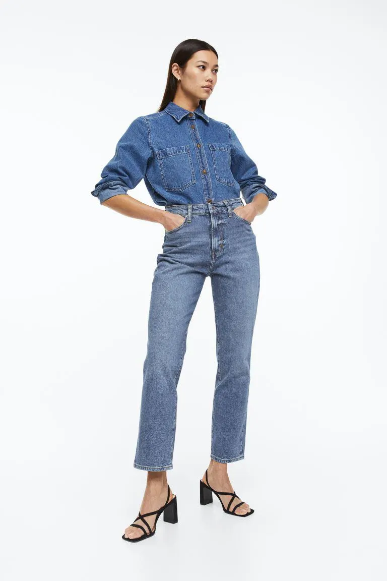 Vintage Mom Fit Ultra High Ankle Jeans