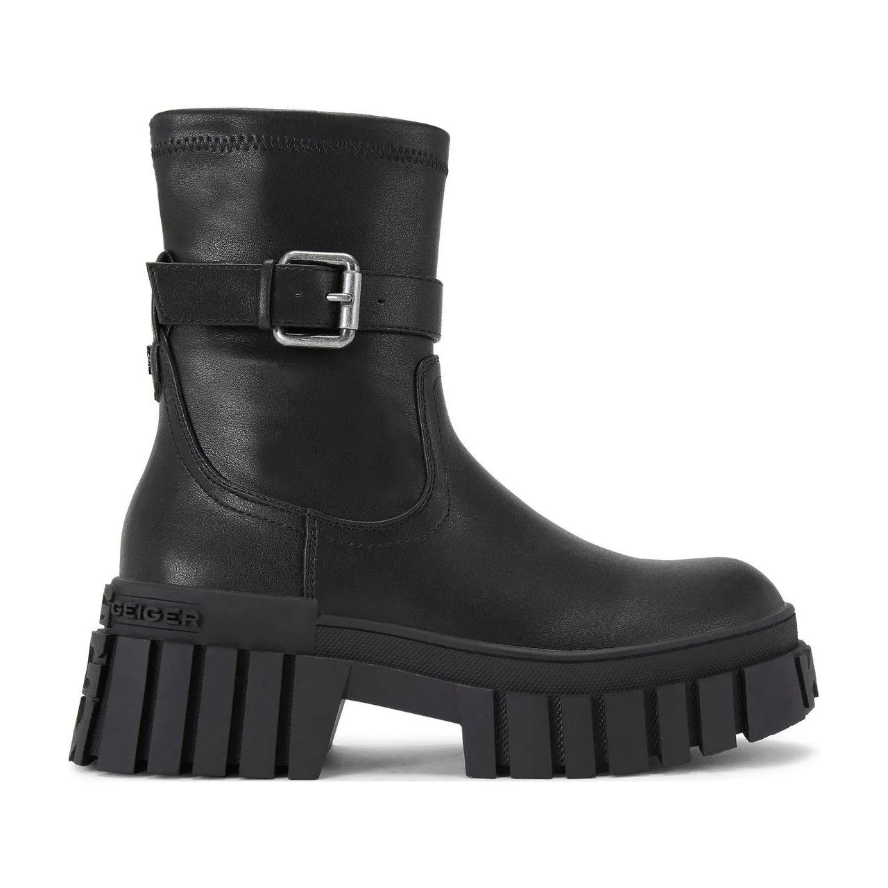 Tegan Sock Buckle Biker Boots