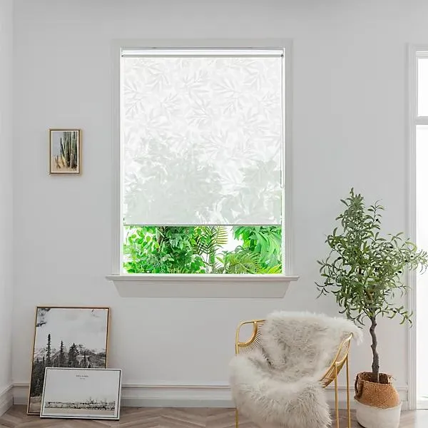 GoodHome Flasor Corded Off white Sheer Roller Blind (W)120cm (L)180cm