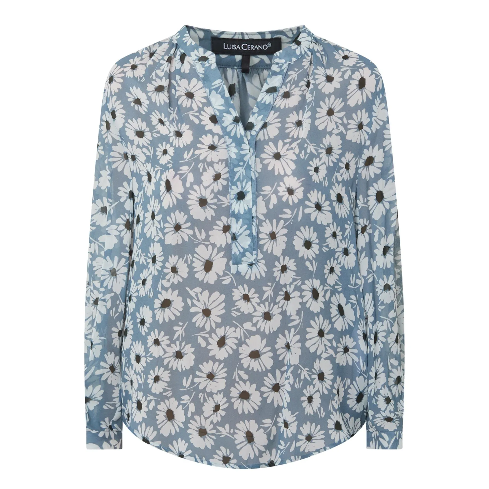 Floral Semi-Sheer Blouse