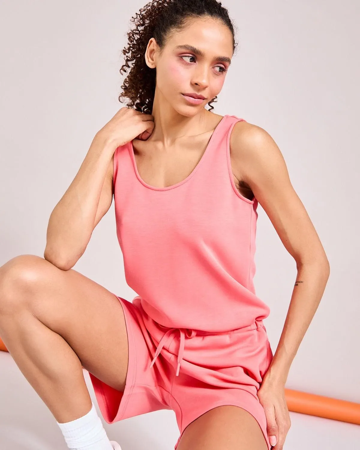 Helen Steele Soft Touch Modal Coral Playsuit