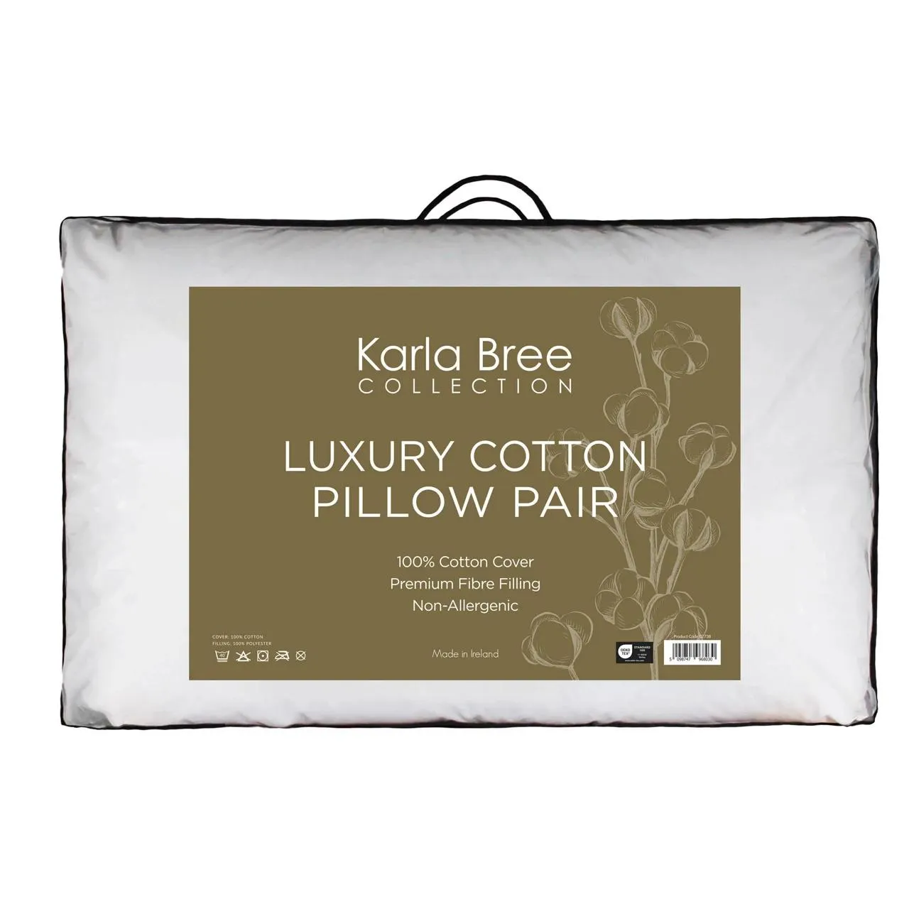 luxury cotton pillow pair