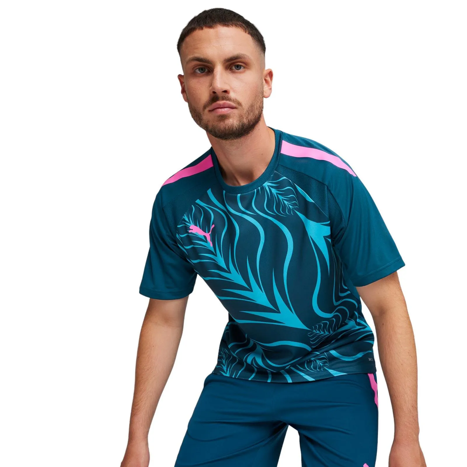 PUMA MENS INDIVIDUALLIGA GRPHIC JRSY BLU, BLUE