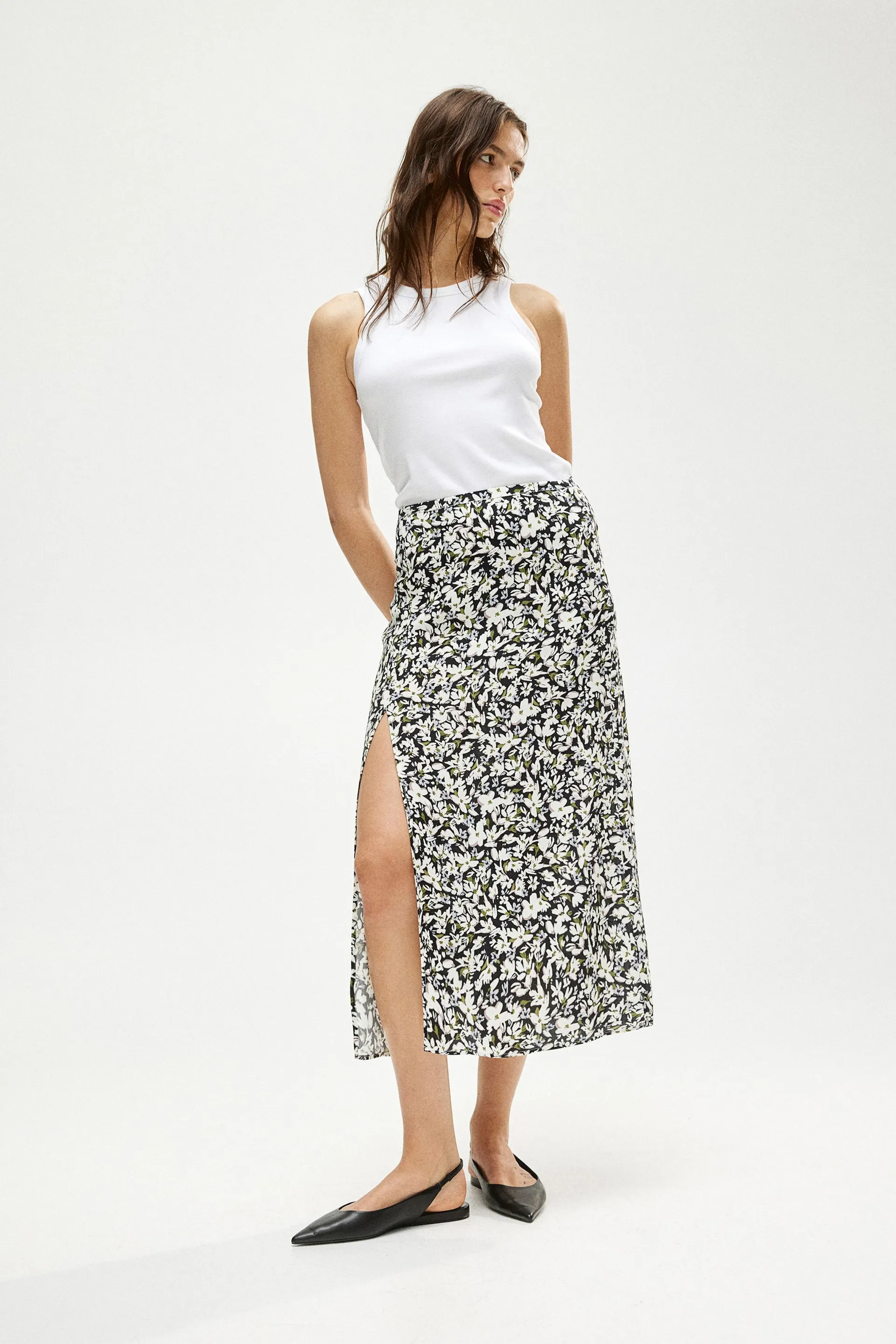 Crêpe skirt