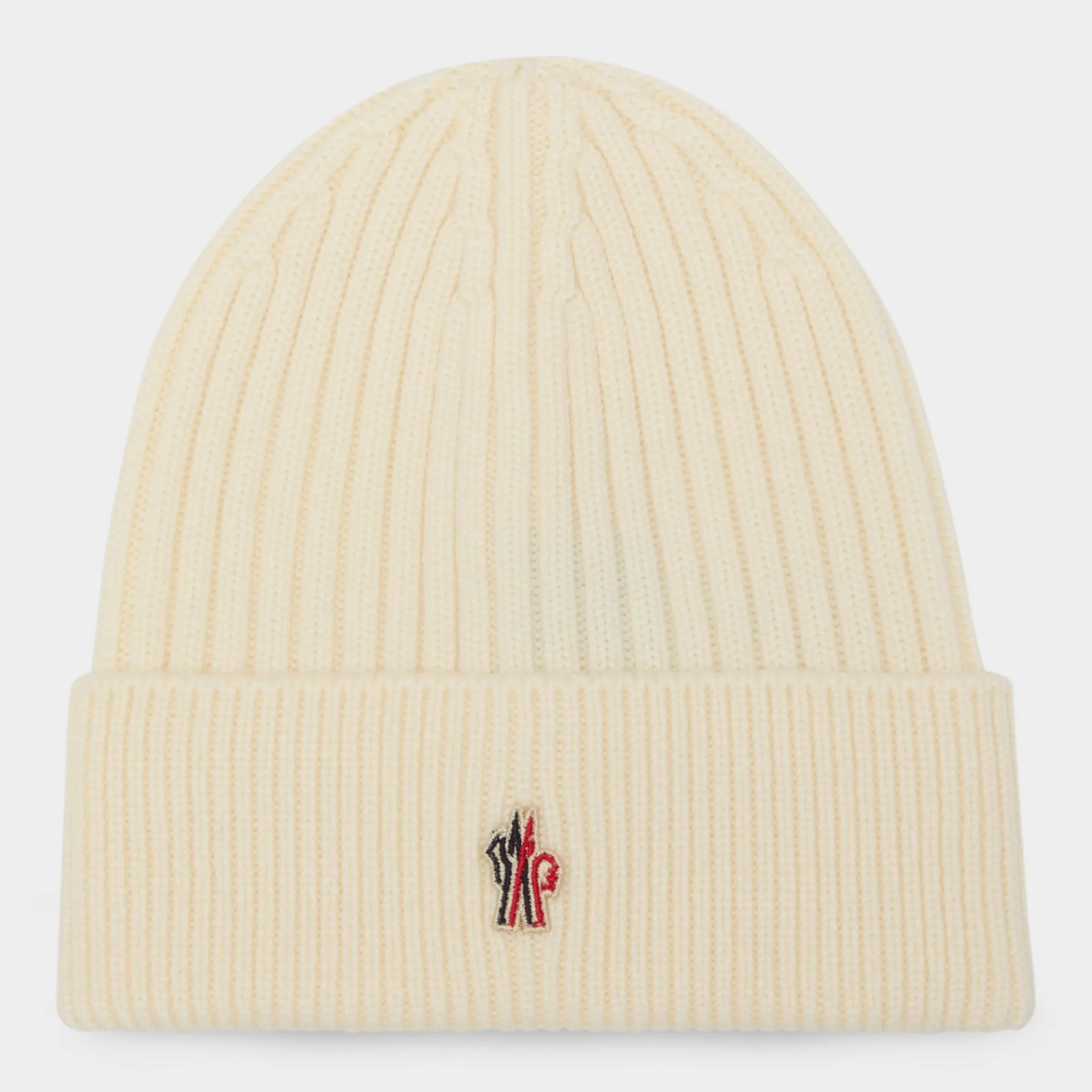 Logo Ribbed Knit Beanie Hat