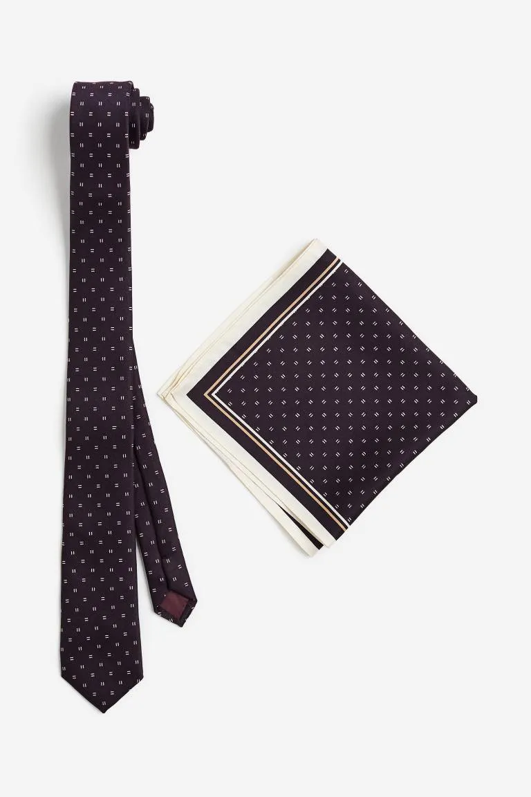 Tie and handkerchief