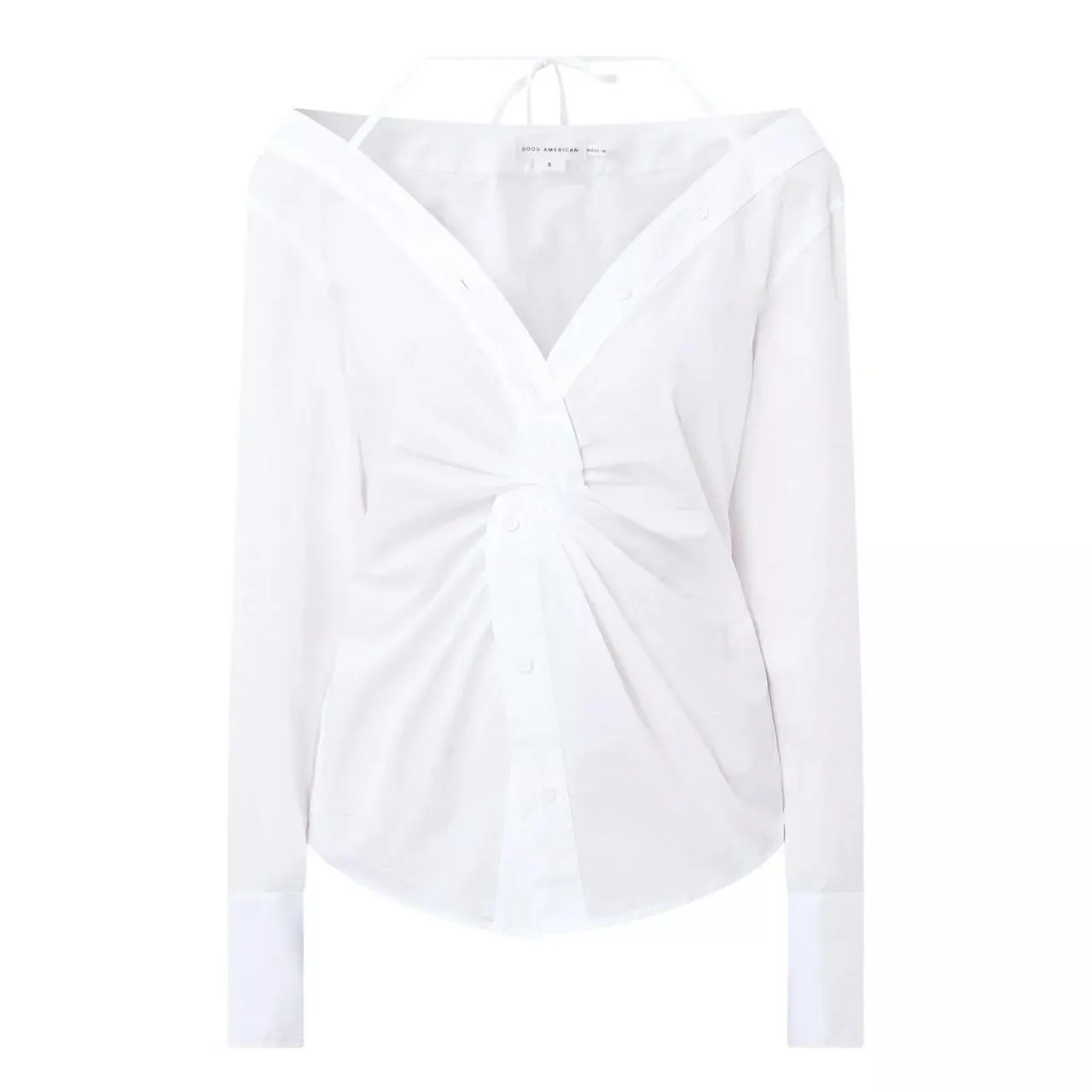 New in GOOD AMERICAN Off-The-Shoulder Twisted Shirt €177.00