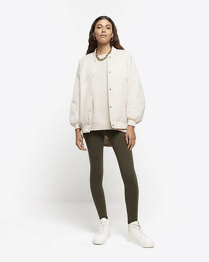 Khaki high waisted leggings