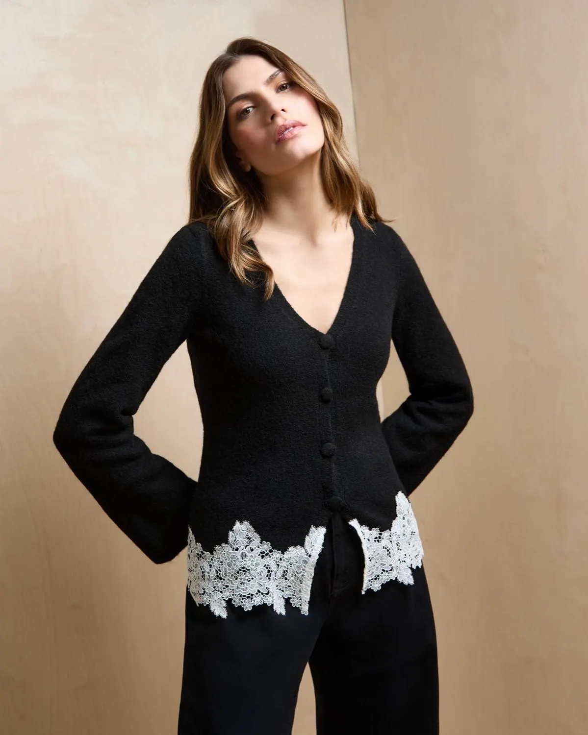 Gallery Olivia Lace Hem Top