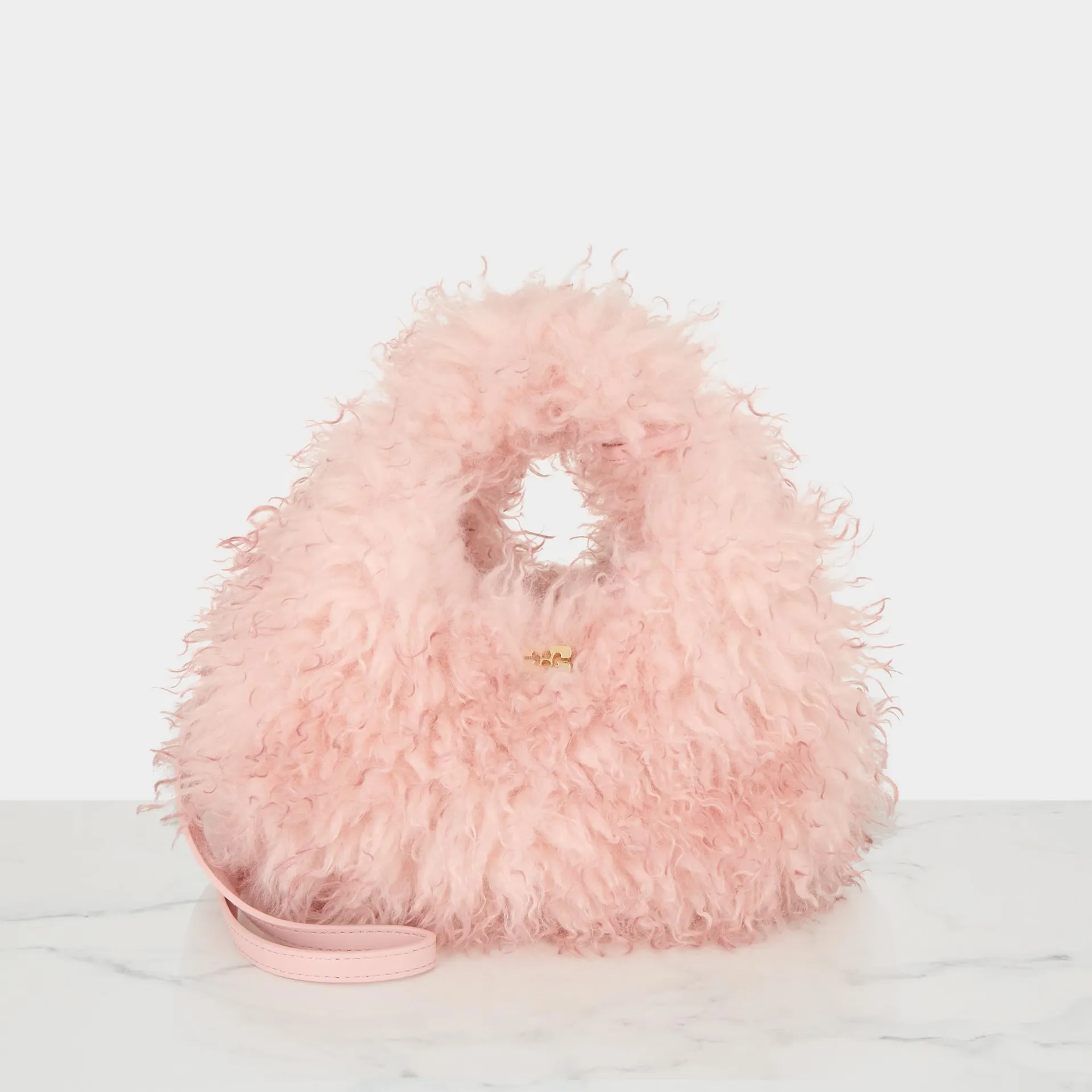 Faux Fur Mini Hobo Bag