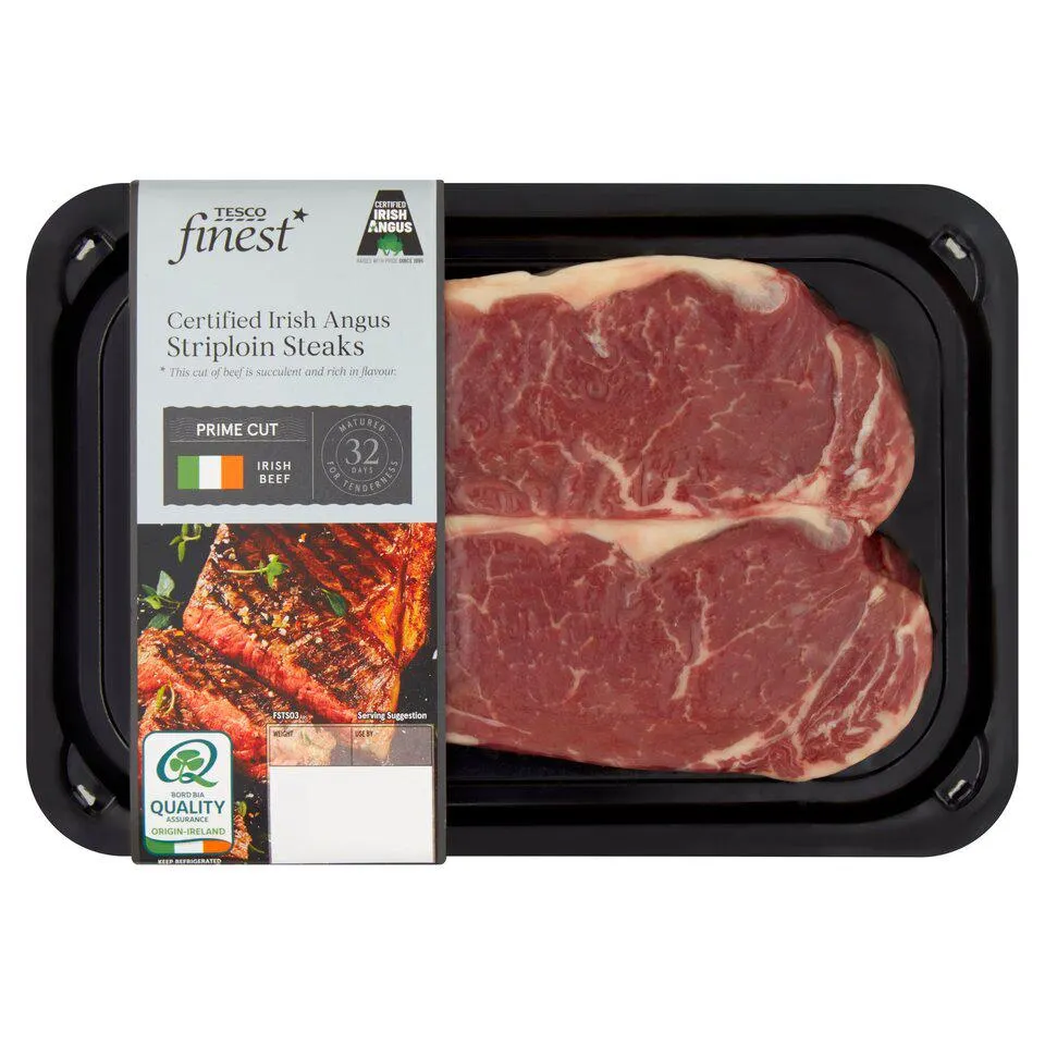 Tesco Finest Irish Angus Striploin Steak 454G