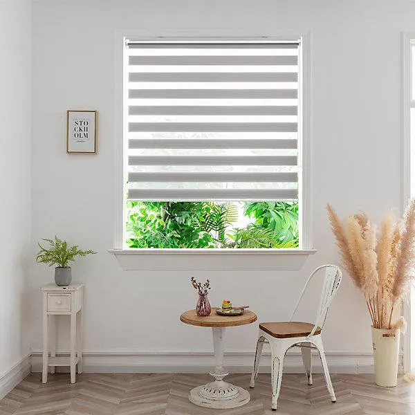 GoodHome Elin Corded Concrete grey Day & night Roller Blind (W)180cm (L)180cm