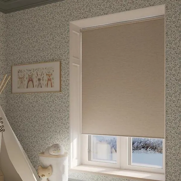 GoodHome Iwerne Corded Beige Blackout & thermal Roller Blind (W)160cm (L)180cm