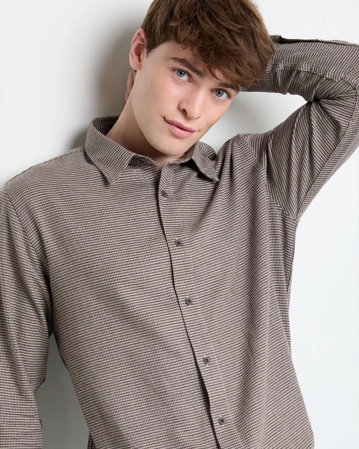 Regular Fit Brushed Check Shirt