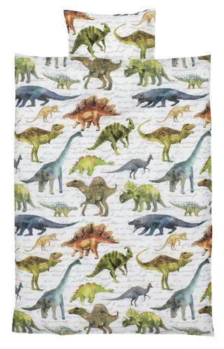 Duvet cover set DINO Junior white/green