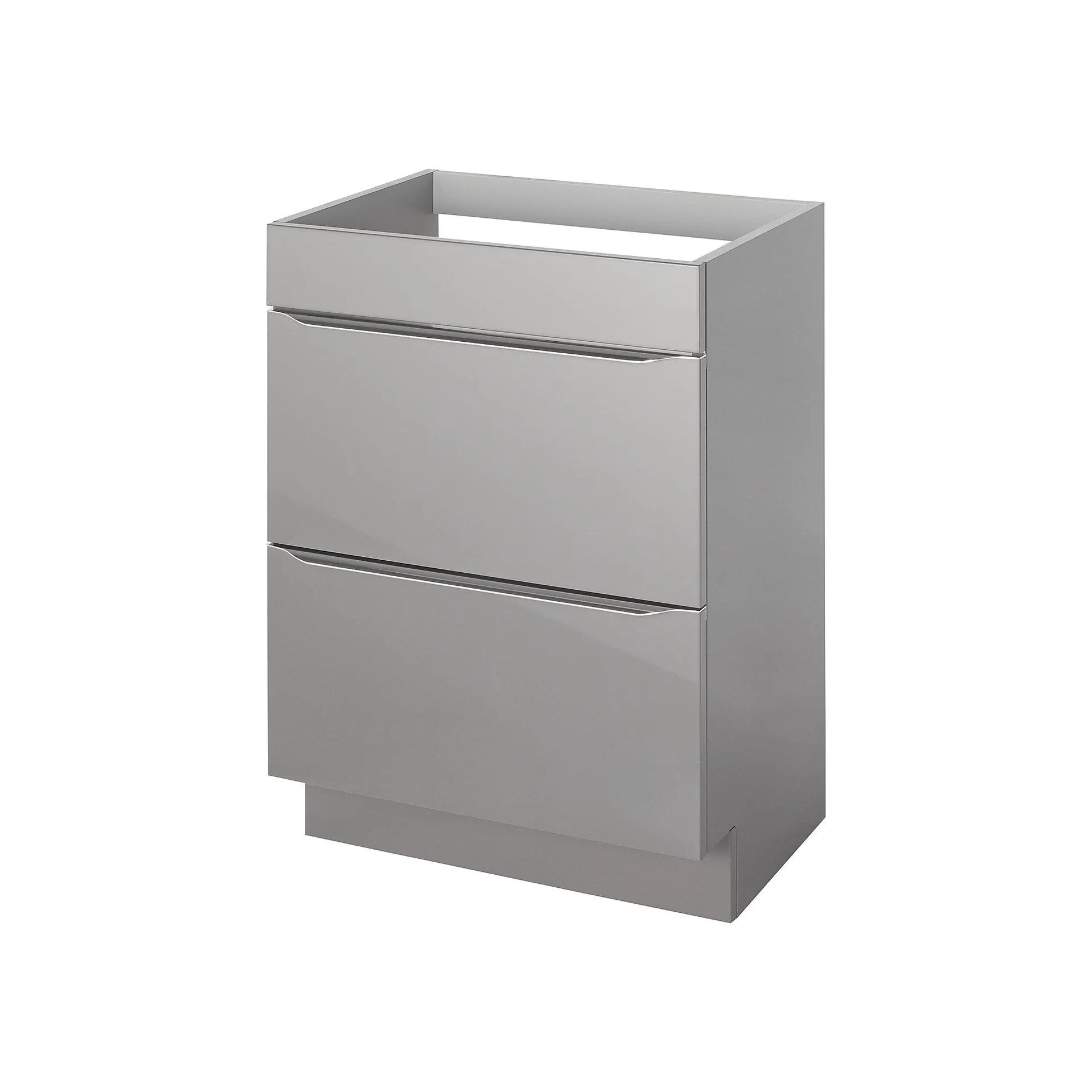 GoodHome Imandra Gloss Anthracite Bathroom Cabinet (H)82cm (W)60cm