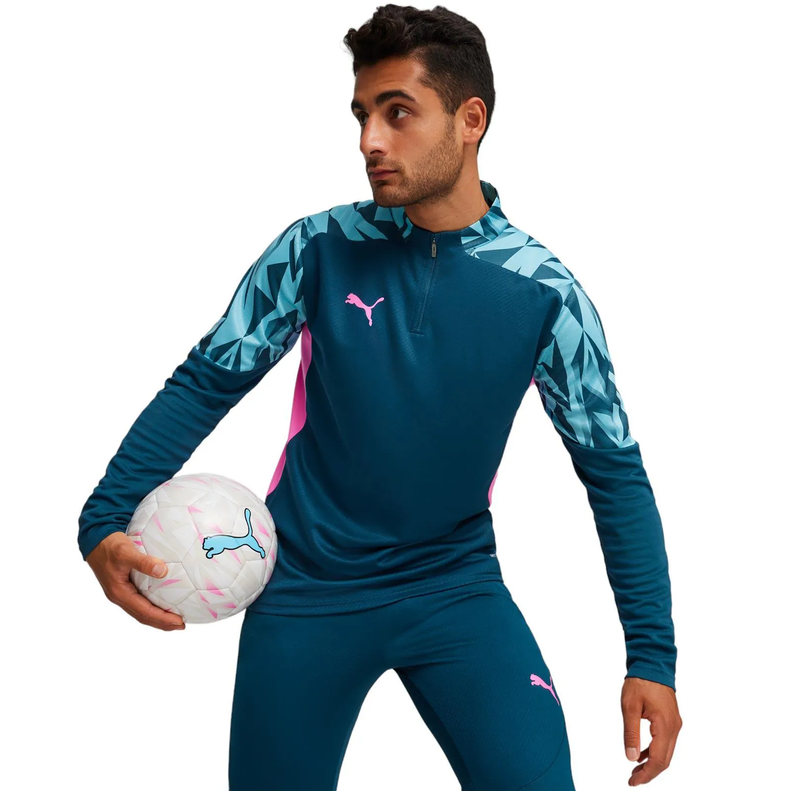 PUMA INDIVIDUALFINAL MENS HALF-ZIP FOOTBALL TOP