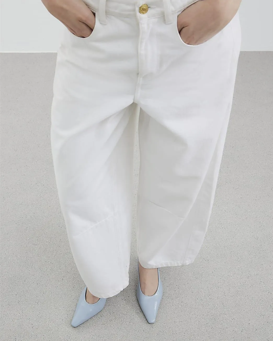 Blue Pointed Toe Court Heels