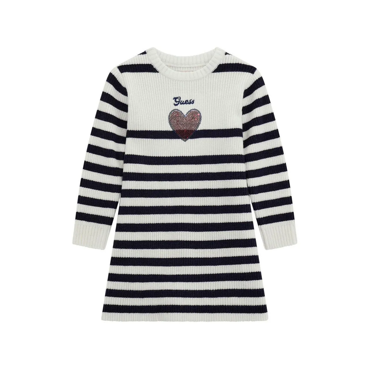 Striped Heart Logo Sweater Dress