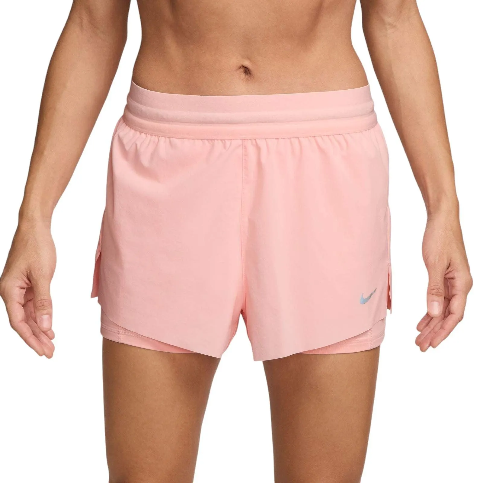 Nike Swift Womens Dri-Fit Mid-Rise 2-In-1 Running Shorts