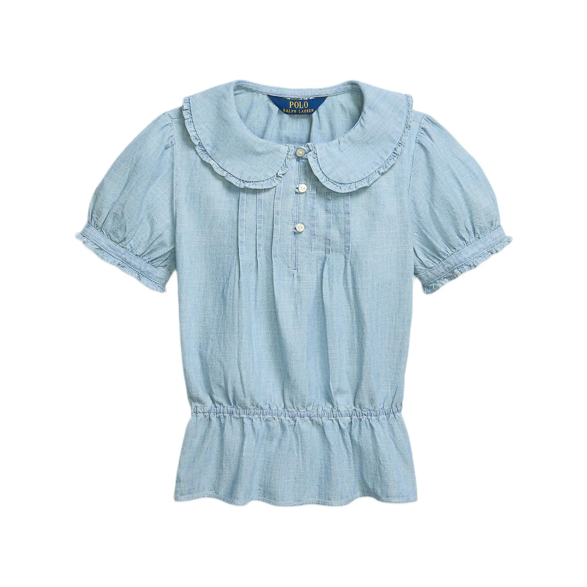 Pleated Denim Blouse 8-12 Years