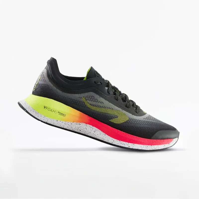 Scarpe running uomo KIPRUN KD 500 2 nero-rosa-giallo