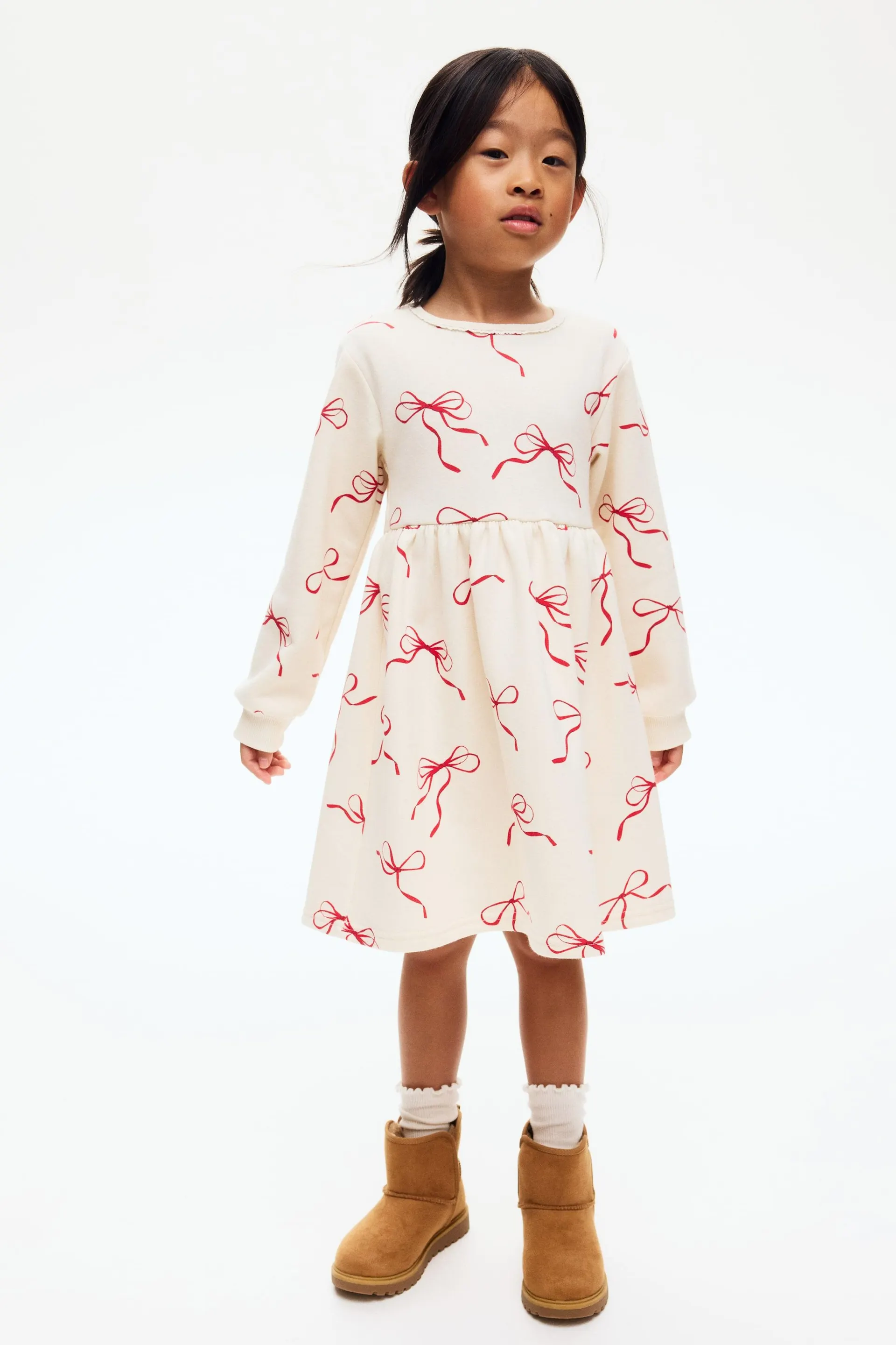 Printed sweatshirt dress