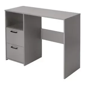 Penwith Matt grey 2 drawer Desk (H)731mm (W)996mm