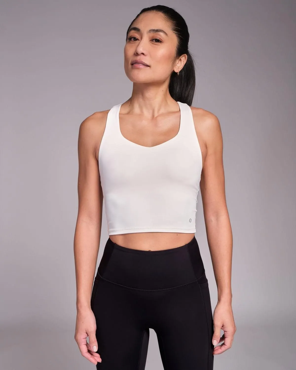 Powercut FreeMove Cropped Vest Top Marshmallow