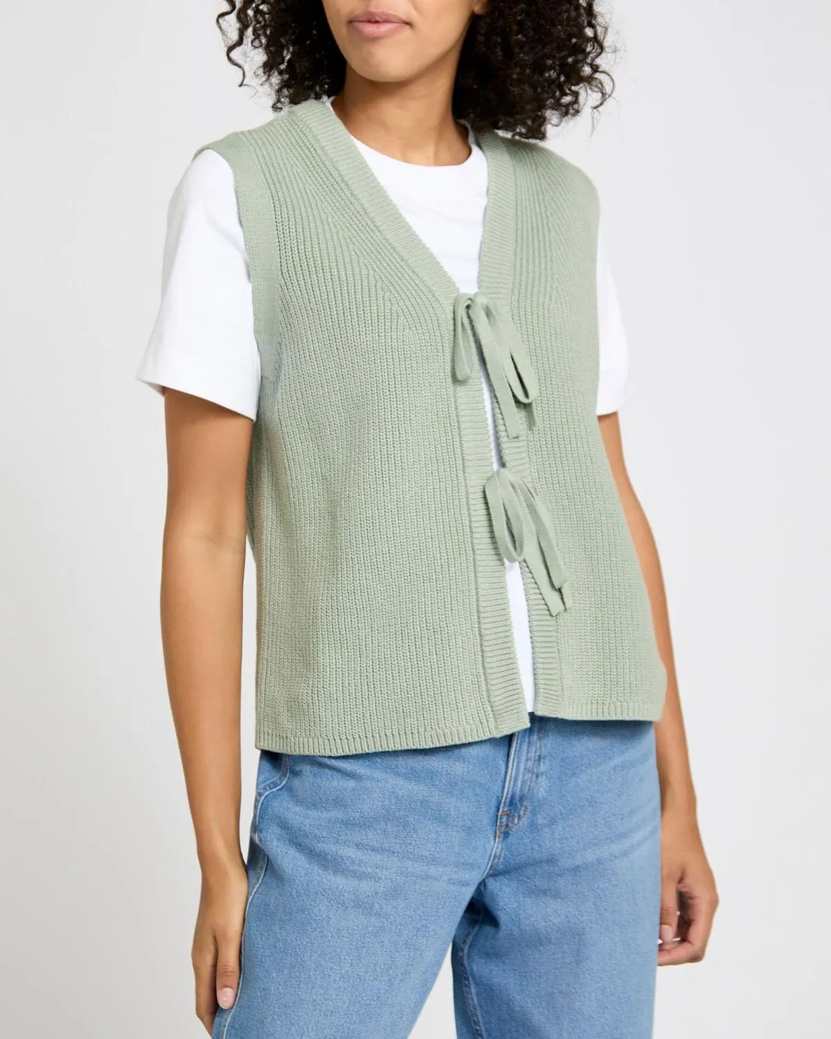Front Tie Waistcoat Cardigan