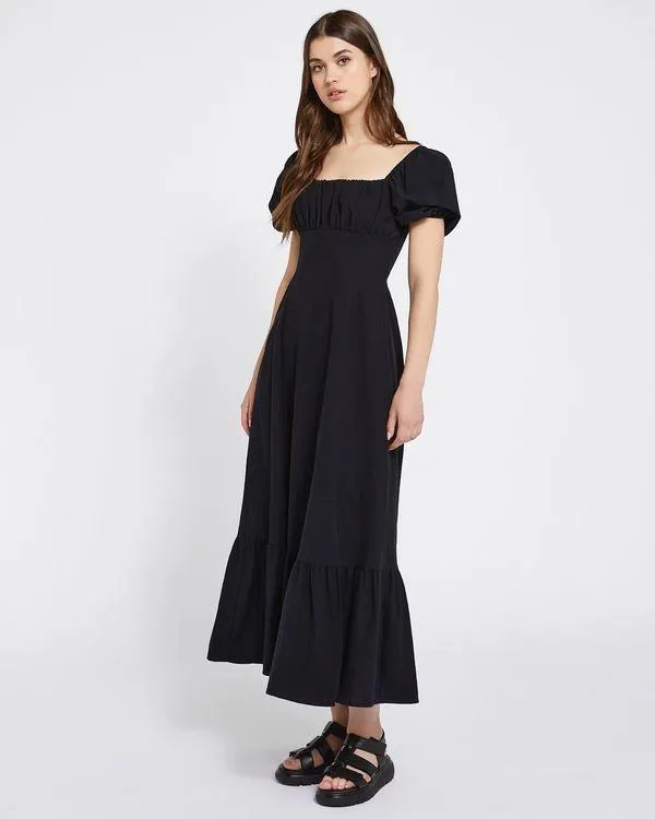 Savida Arianna Black Midi Dress