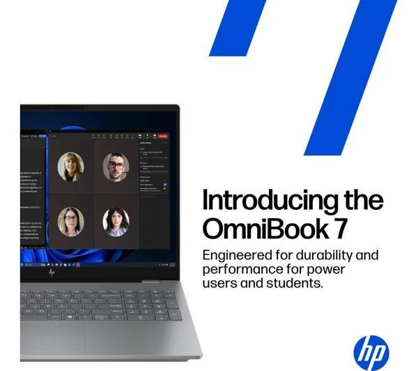 HP OmniBook 7 Aero 13.3" Laptop - AMD Ryzen AI 7, 1 TB SSD, Silver