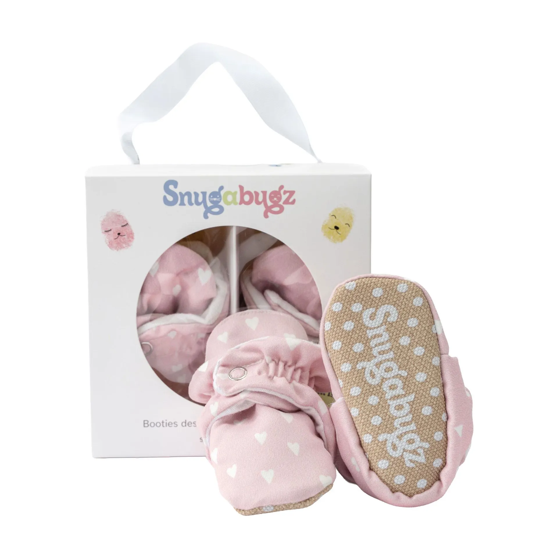 Heart Printed Non-Slip Baby Booties