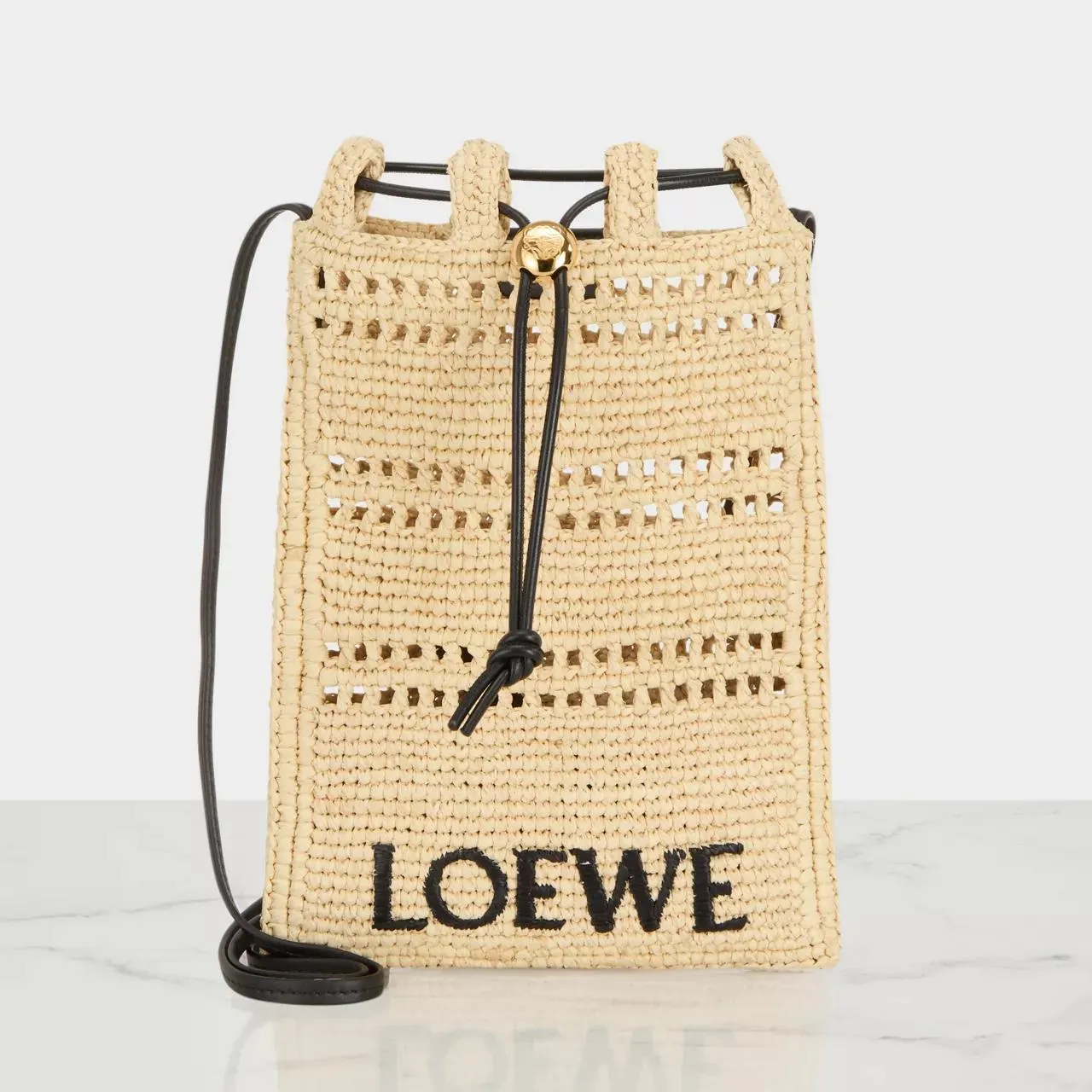 LOEWE Logo Woven Pouch Bag