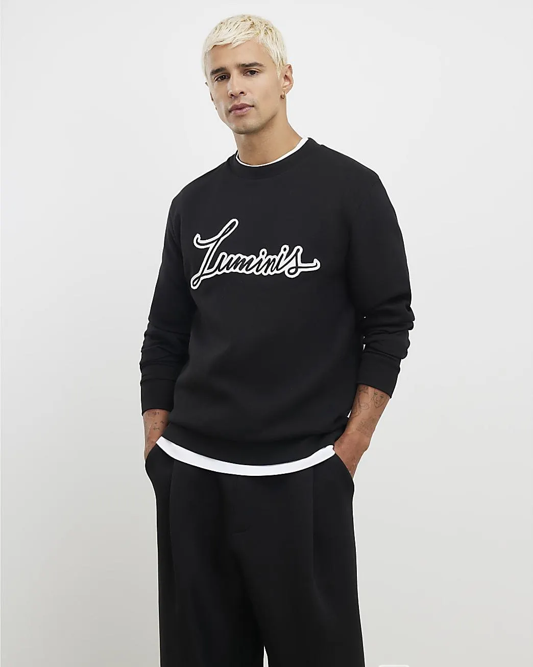 Black Regular Fit Luminus Sweatshirt