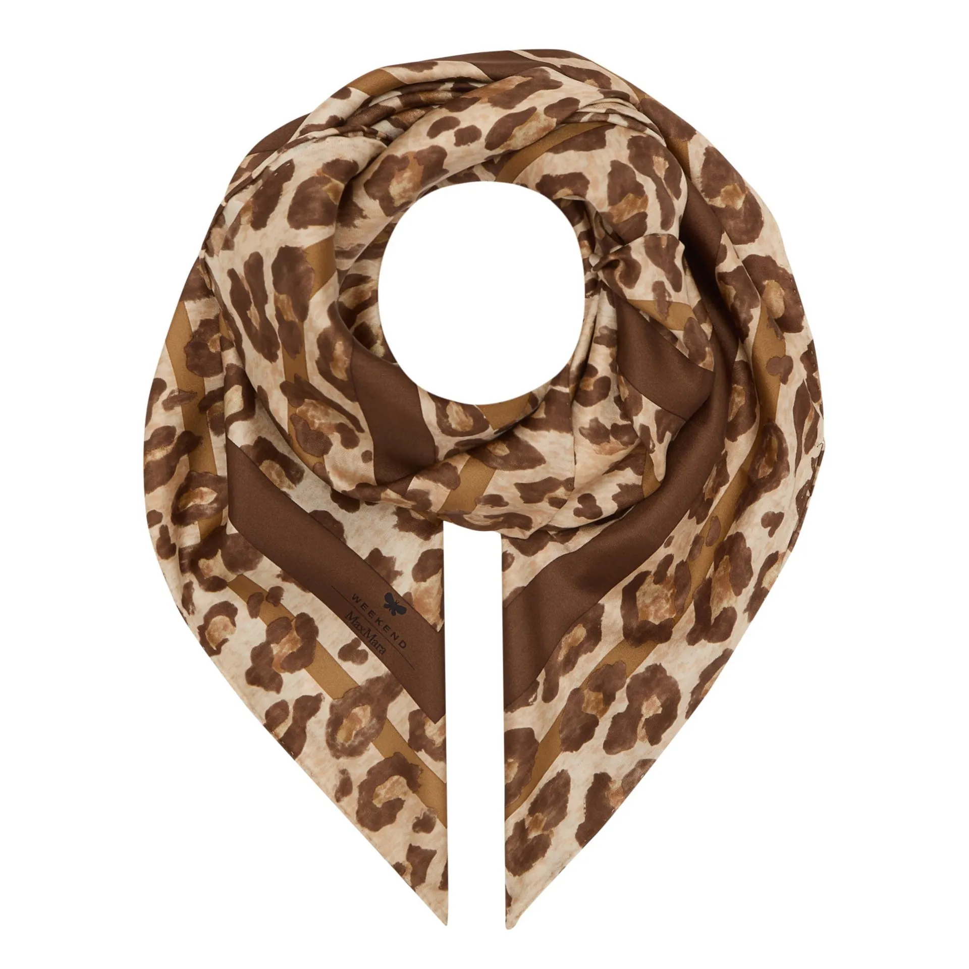 Leopard Silk Square Scarf