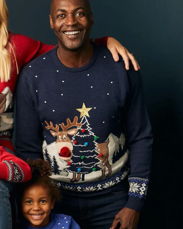 Reindeer Family Christmas Jumper