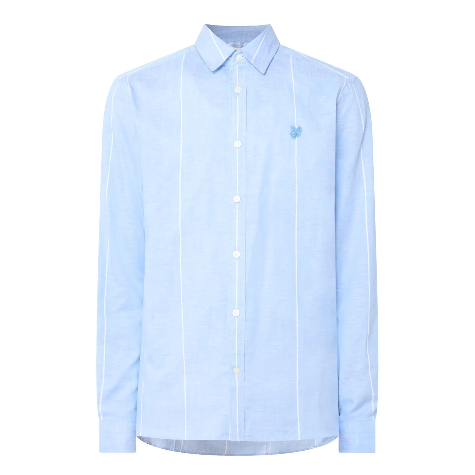Tonal Eagle Logo Striped Shirt