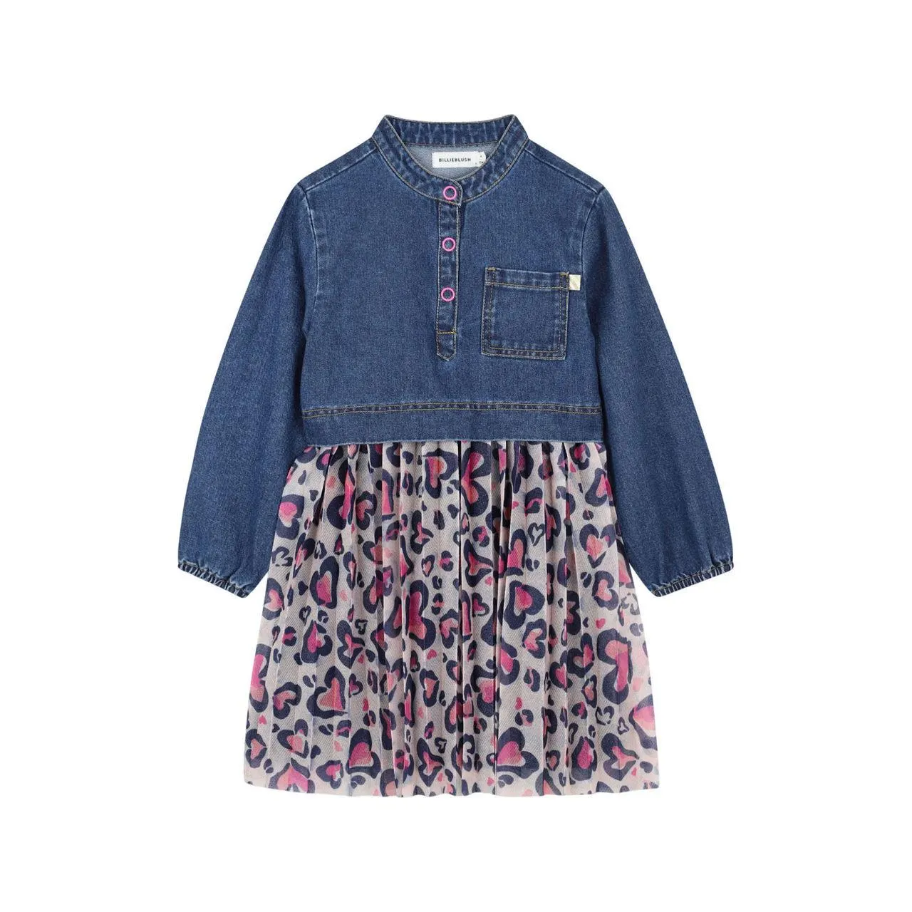Leopard Denim Hearts Dress