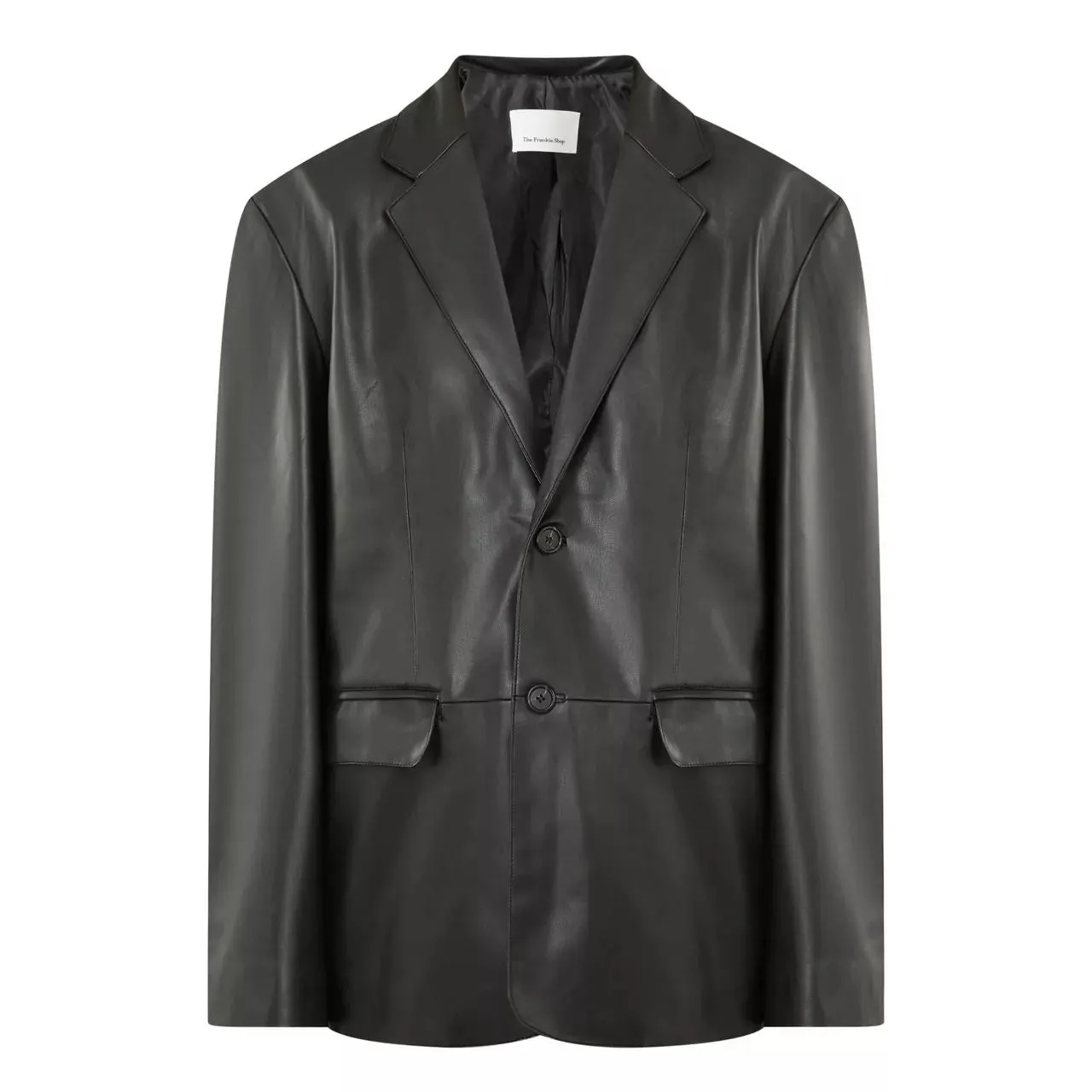 THE FRANKIE SHOP Olympia Faux Leather Oversized Jacket